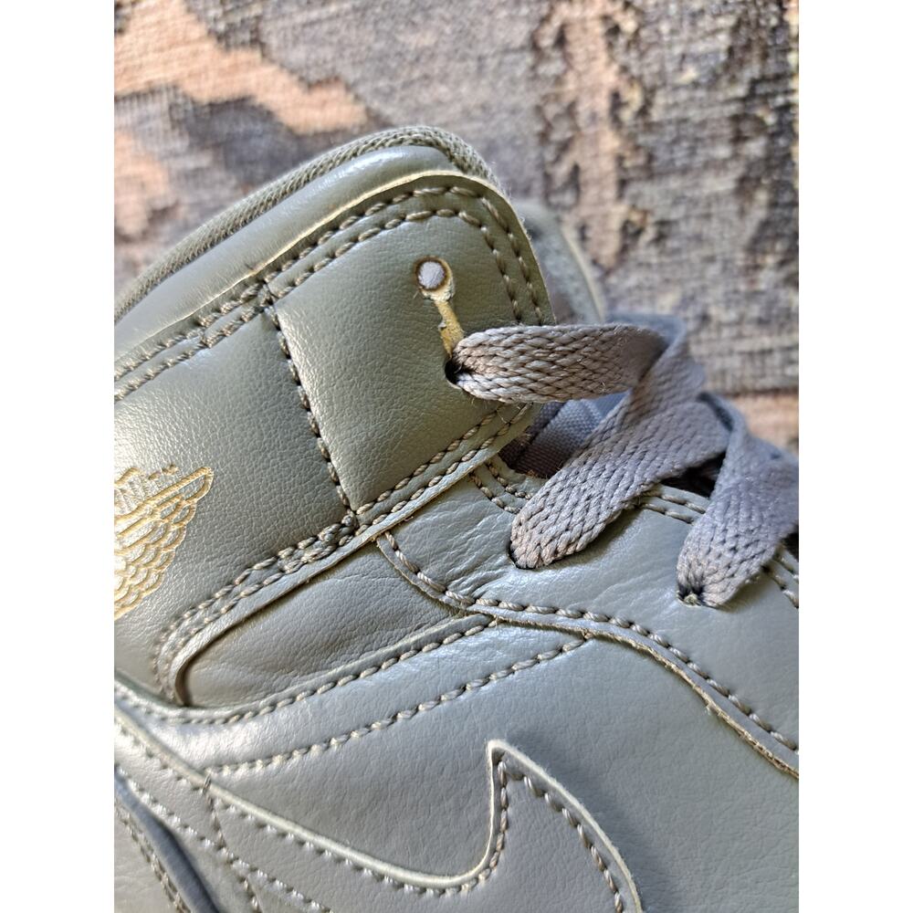 Nike Air Jordan 1 Mid Cool Grey Used Boys Youth Size 5.5 Worn See Pics - Picture 15 of 16